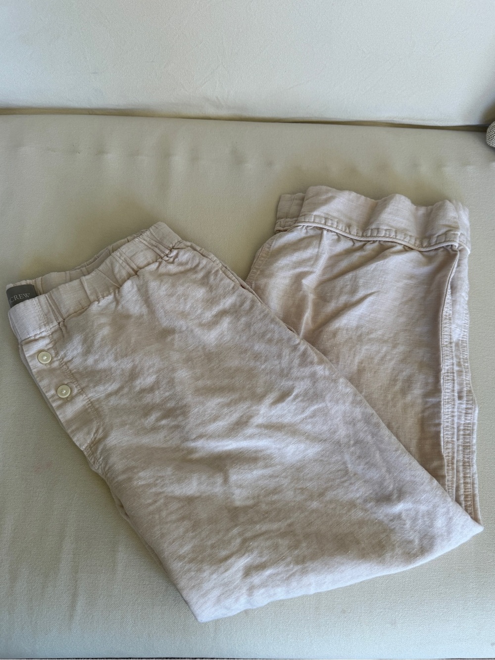 J. Crew Wide-Leg Pants in Beige
